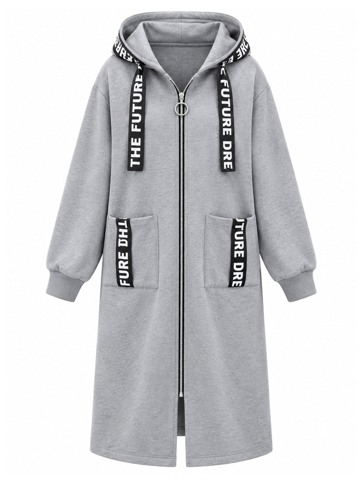 Marlène | Lange Fleece Damesjas met Capuchon