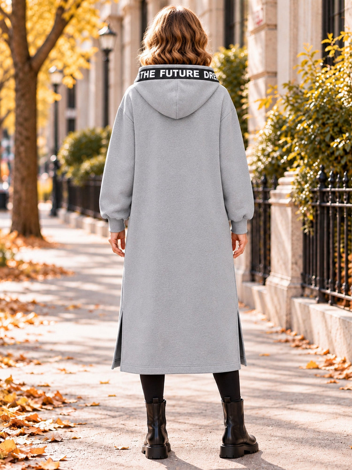 Marlène | Lange Fleece Damesjas met Capuchon