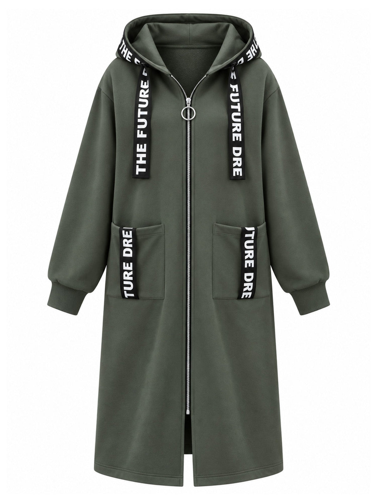 Marlène | Lange Fleece Damesjas met Capuchon
