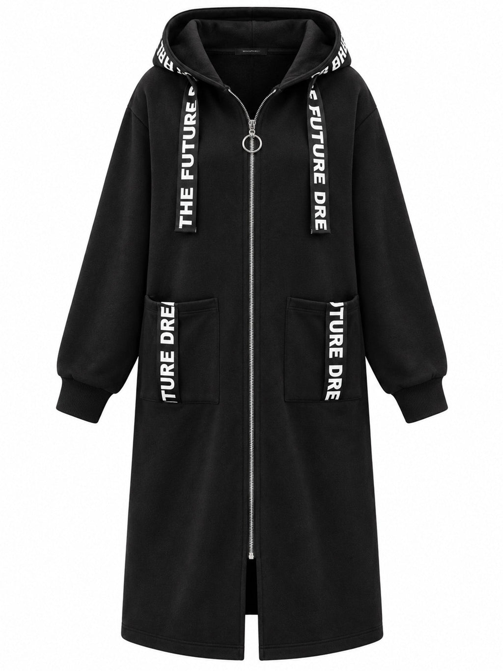 Marlène | Lange Fleece Damesjas met Capuchon