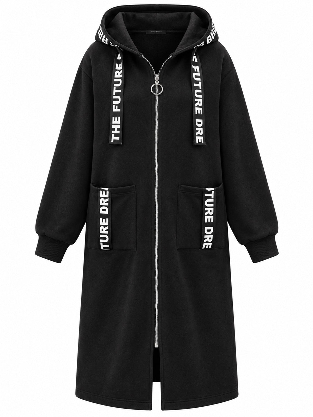 Marlène | Lange Fleece Damesjas met Capuchon