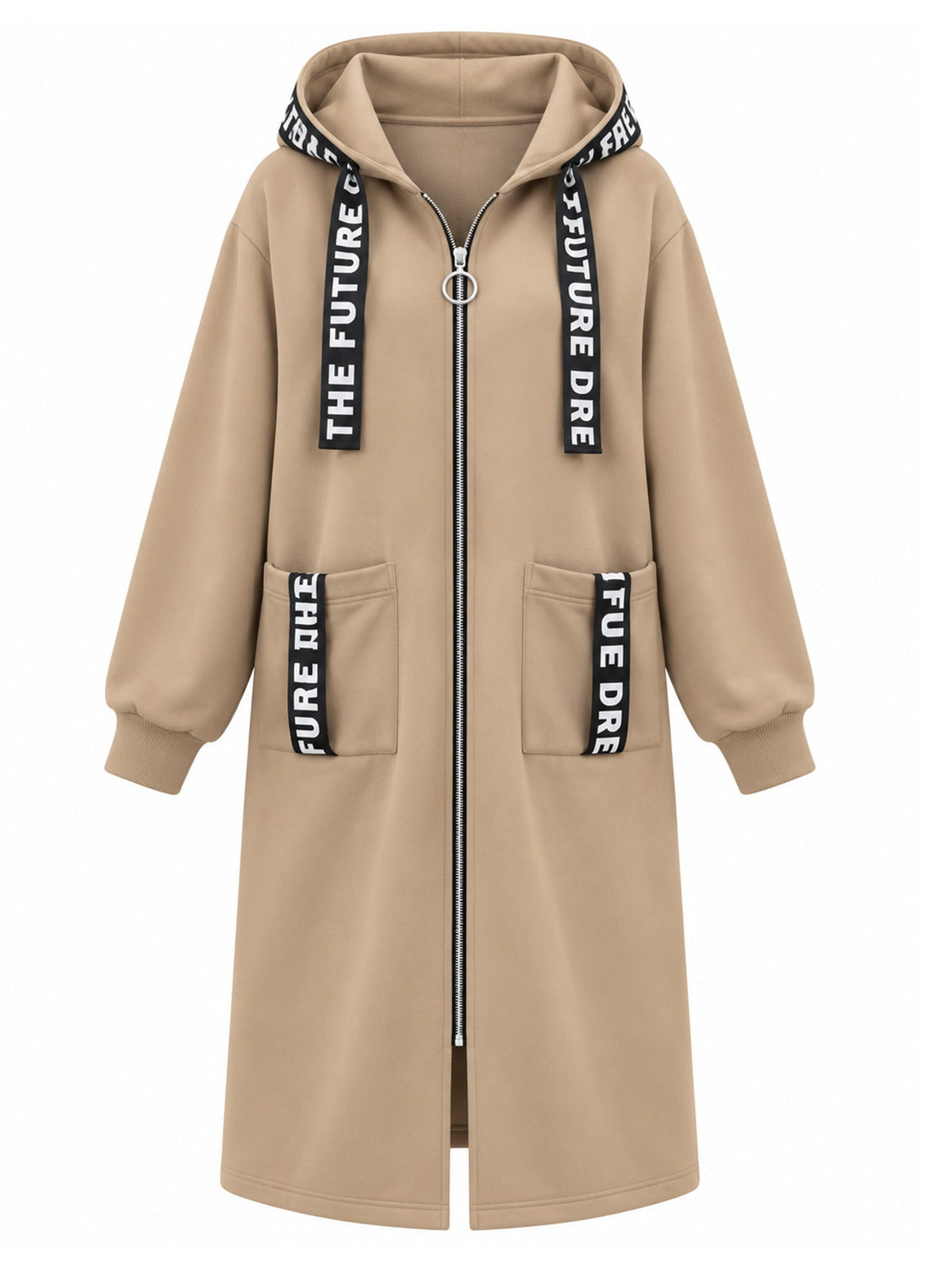 Marlène | Lange Fleece Damesjas met Capuchon