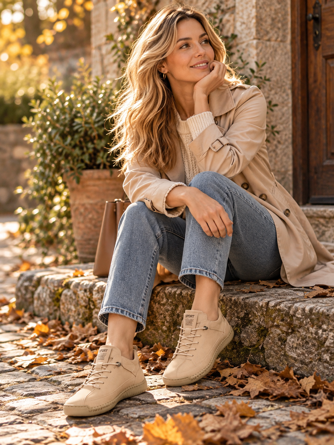 Noëlle | Comfort Dames Sneakers met Flexibele Zool